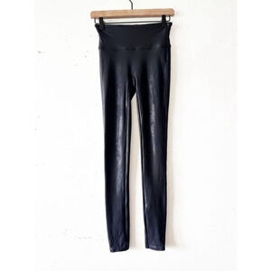 SPANX Faux Leather High-Waist Leggings Black Shaping Fit Holiday & Winter